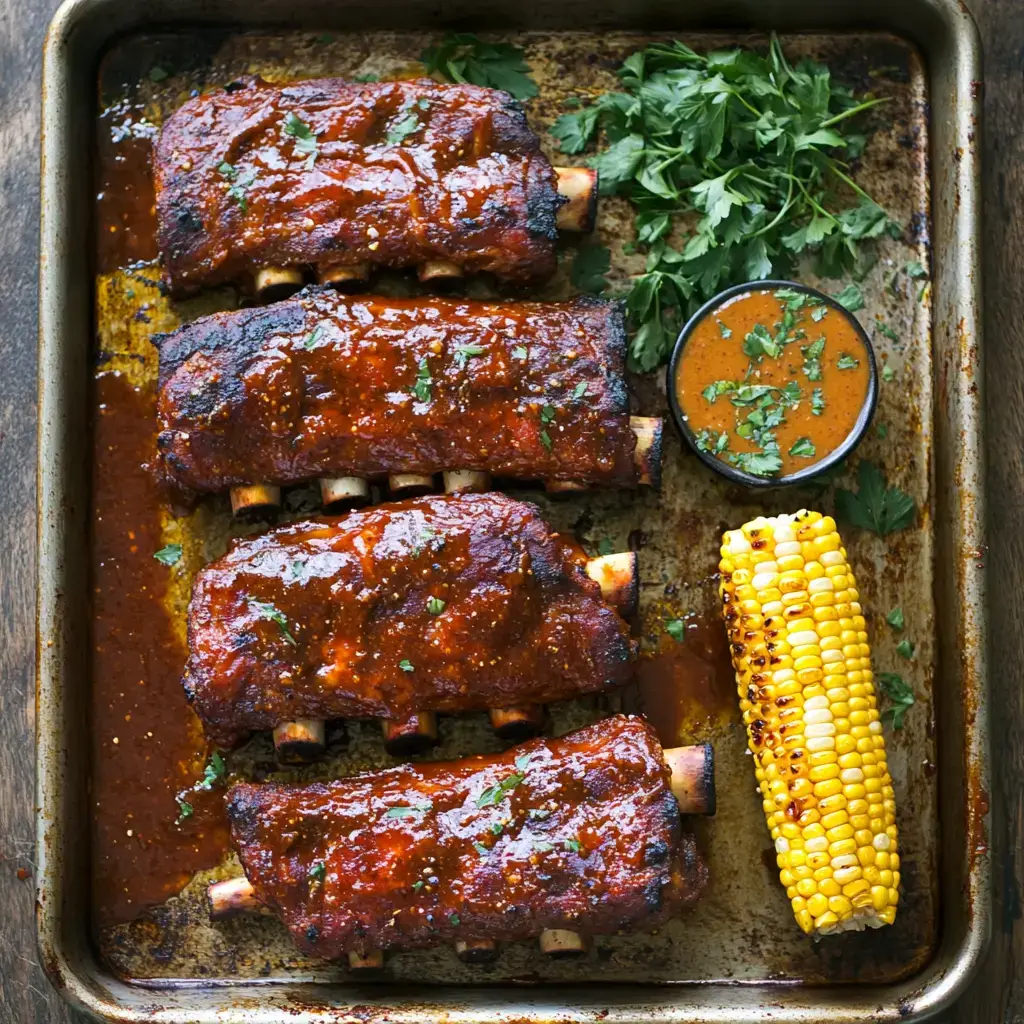 A rustic sheet pan meal featuring plump, golden-brown Italian sausages, roasted to perfection with a slight char. Surrounding the sausages, vibrant red, yellow, and green bell peppers, along with caramelized onions, glisten with olive oil and Italian seasoning. The dish is arranged on a well-seasoned baking sheet, with warm lighting highlighting the rich textures and bold Mediterranean flavors. A side of crusty bread and a drizzle of balsamic glaze complete this hearty, home-cooked Italian-inspired meal.